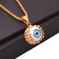 Personalized Fashion Stainless Steel Jewelry Black Golde Plated Charms Big Eyed Monster Pendants Necklace